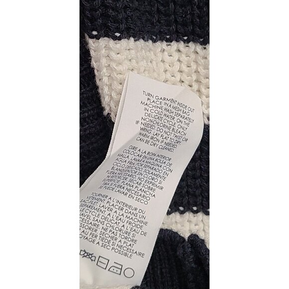 Cabi Womens XS Striped Chunky Shaker Stitch Button Up Cardigan Sweater - Picture 7 of 7